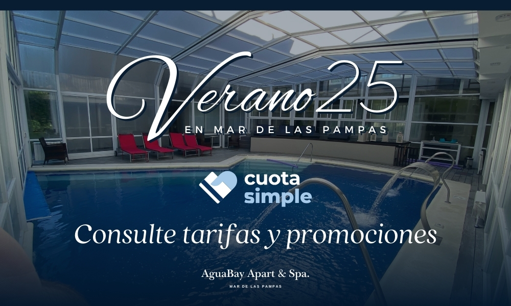 Tarifas de Verano y Promociones con 6 cuotas en AguaBay Apart & Spa Mar de las Pampas